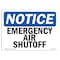 Signmission OSHA Notice, 3.5" Height, Emergency Air Shutoff Sign, 5" X 3.5", Landscape OS-NS-D-35-L-11746 - alternate 1